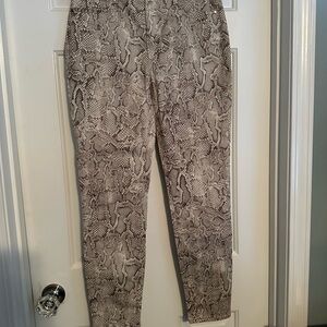 White House Black Market Snake Print Skinny Pants